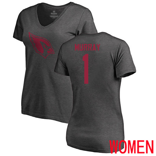 Arizona Cardinals Ash Women Kyler Murray One Color NFL Football #1 T Shirt->women nfl jersey->Women Jersey